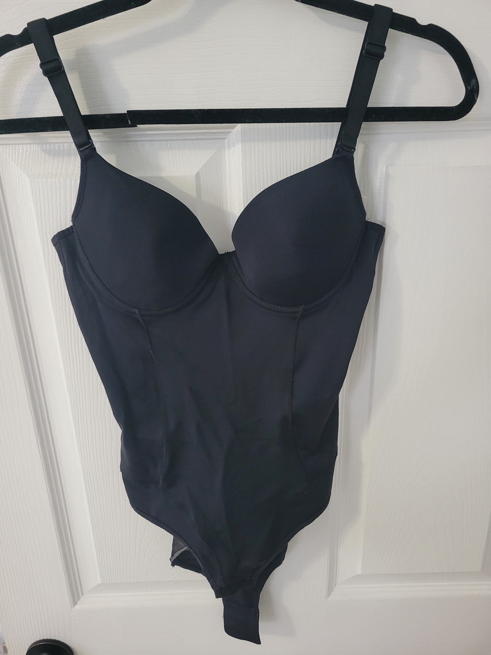 Nicole Miller Black Molded-Cup Bodysuit